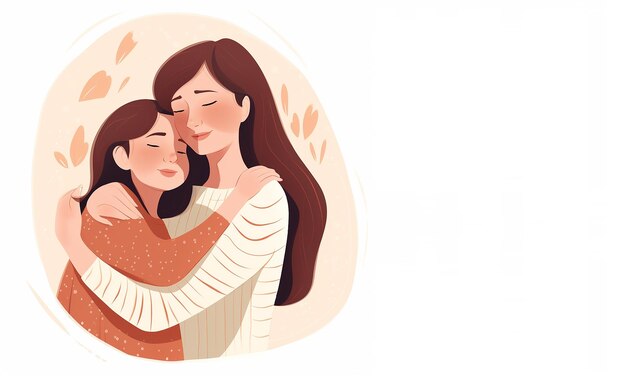 Festa della mamma con madre e figlia Generative ai