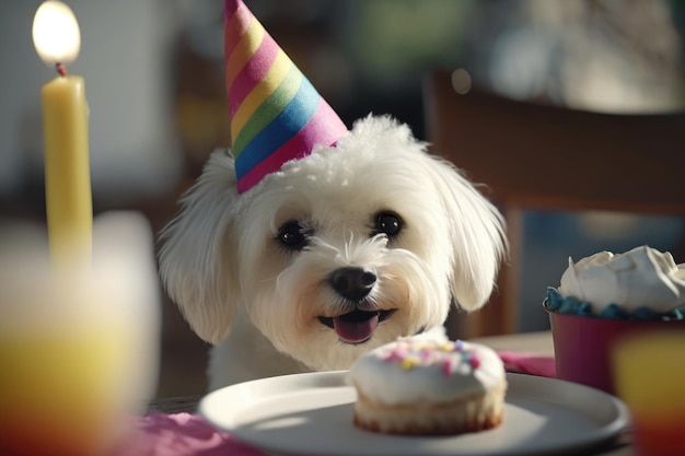 Festa di compleanno per cani AI generativa