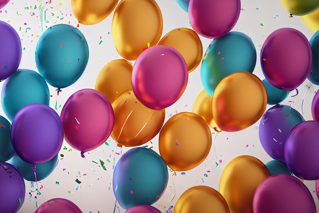 Festa di compleanno sfondi palloncini coriandoli gadget per feste