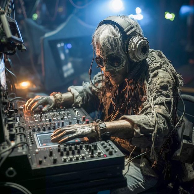 Festa di Halloween Zombie Grooves con Undead DJ che gira l'intelligenza artificiale generativa