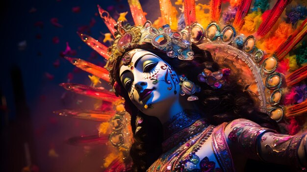 Festa divina delle accattivanti celebrazioni della Durga Puja