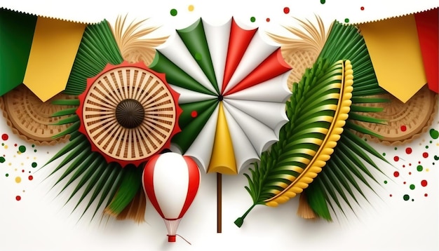 festa junina, festa de so joo, festa tradicional brasileira, generativa A