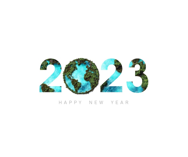 Festeggiando il nuovo anno 2023 Green nature Earth Environment Day Giornata mondiale della silvicoltura Eco-friendly