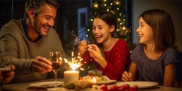 festeggiare il Natale con la famiglia