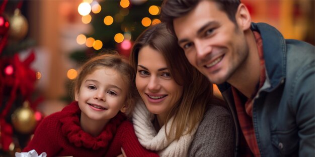 festeggiare il natale con un background familiare