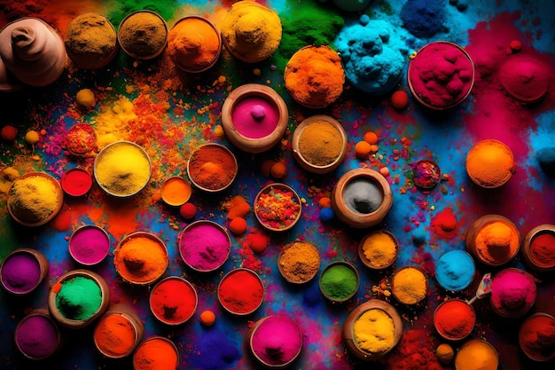Festival dei colori in India Polvere colorata