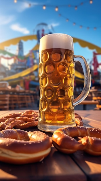 Festival del boccale di birra dell'Oktoberfest AI generativa