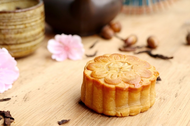 festival del mooncake con tè caldo