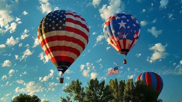 Festival delle mongolfiere della bandiera americana