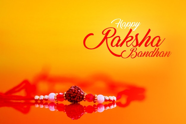 Festival indiano raksha bandhan, felice Raksha Bandhan in calligrafia inglese