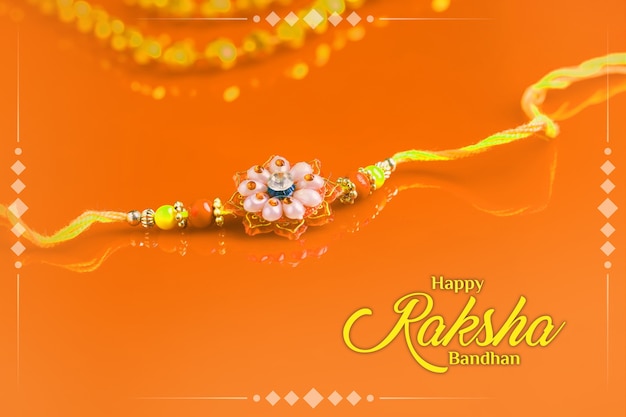 Festival indiano raksha bandhan, felice Raksha Bandhan in calligrafia inglese