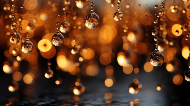 Festive Abstract Texture di Natale Bokeh dorato sfondo luminoso sfondo Hd