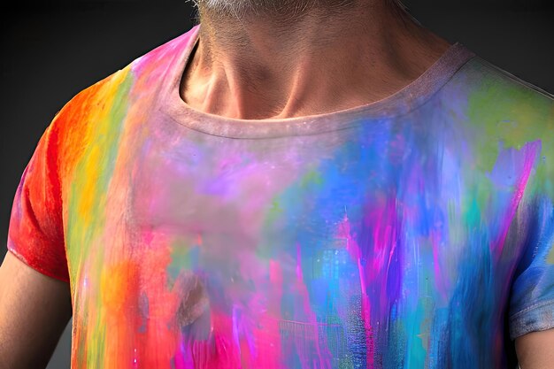 Festive TShirt Portrait Allegra celebrazione indiana con intelligenza artificiale generativa