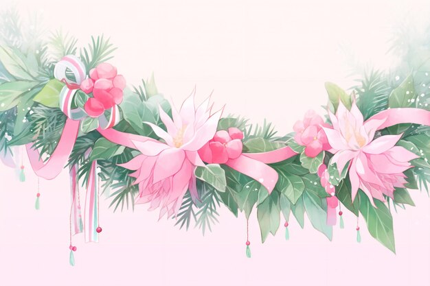 Festivo cactus natalizio capriccioso e carino banner