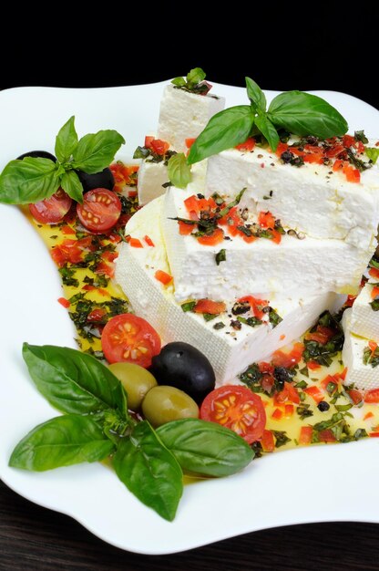 Feta sott'olio al basilico