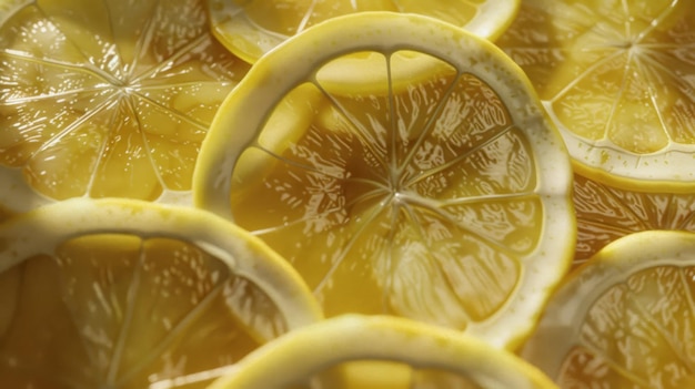 Fetta di limone e agrumi sani come sfondo di frutta o crudo organico per la disintossicazione o l'immunità della vitamina C