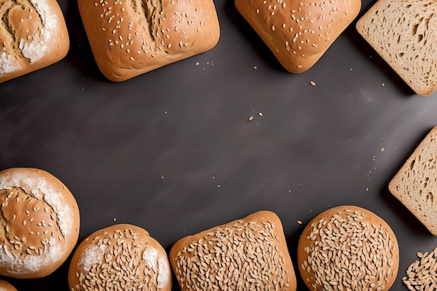 Fetta di pane integrale arte generativa di AI