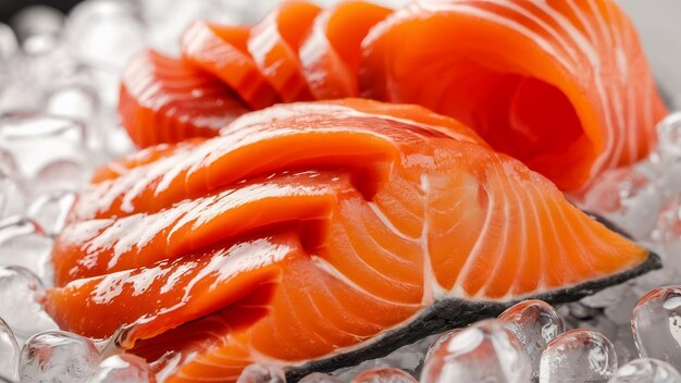 Fetta di salmone crudo