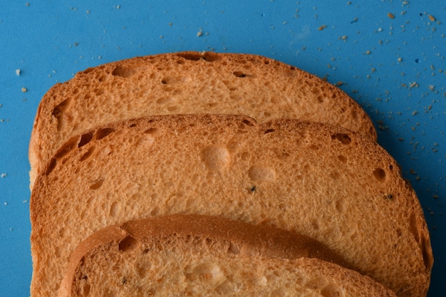 Fette biscottate croccanti o pane tostato per una vita sana