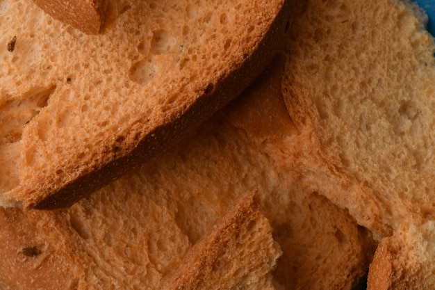 Fette biscottate croccanti o pane tostato per una vita sana