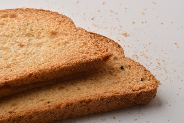 Fette biscottate croccanti o pane tostato per una vita sana