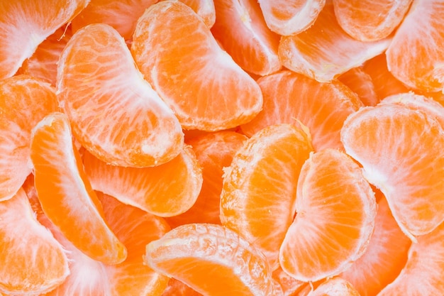 Fette di mandarino come texture Close up