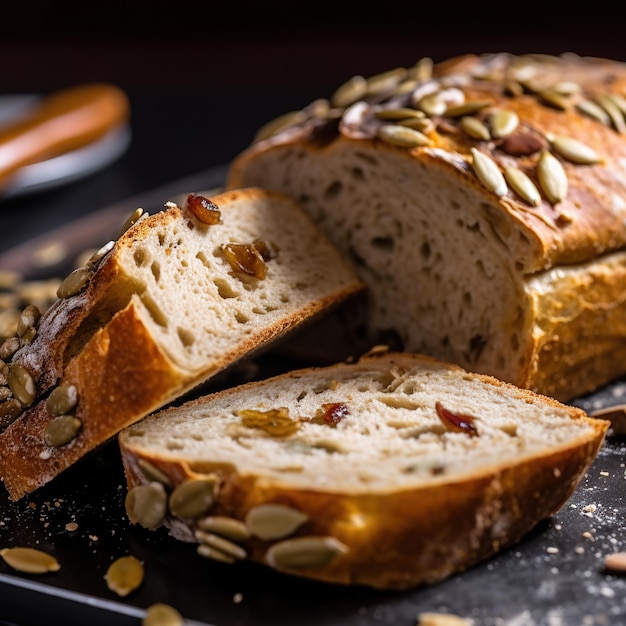 fette di pane all'uvetta