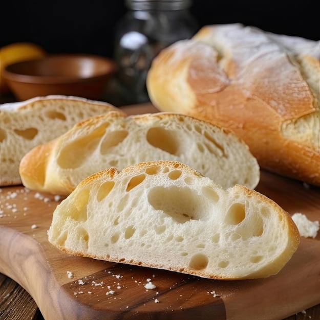 Fette di pane ciabatta