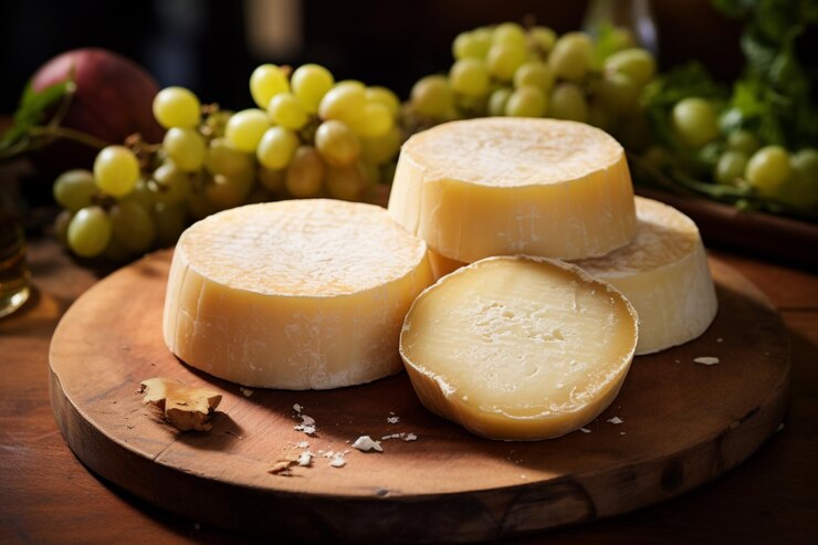 Foto fette di pecorino del monte poro