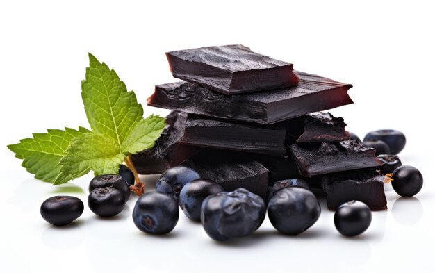 Fette di ribes nero asciugate e dolci su una superficie bianca o trasparente sullo sfondo trasparente PNG