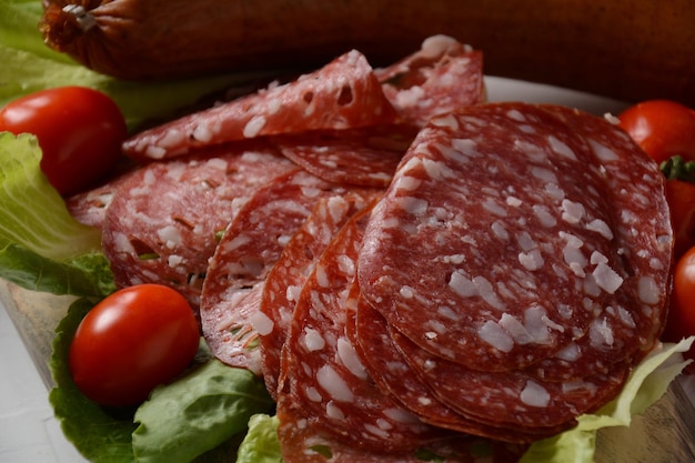 Fette di Salchichon una salsiccia estiva spagnola