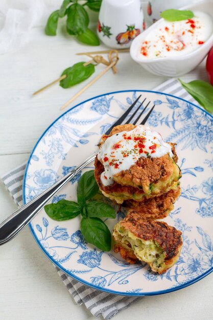 Fette di zucchine con salsa piccante