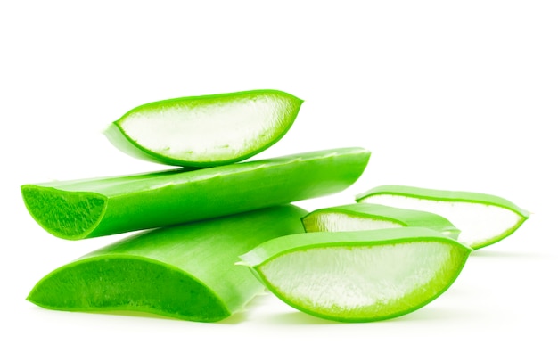 Fette fresche di aloe vera