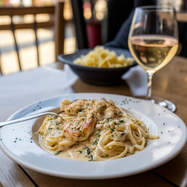 Fettuccine alla crema bianca con gamberi