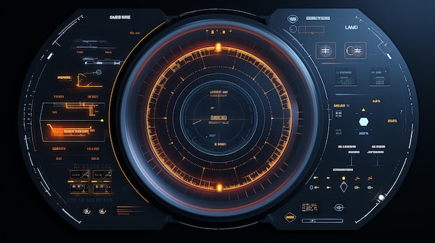 fi interfaccia hud digitale sci minimalista