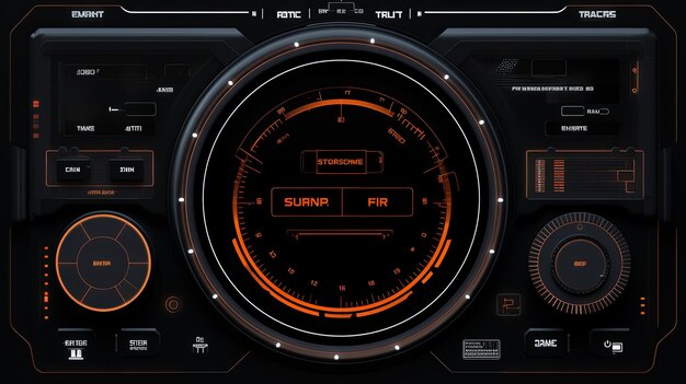 fi interfaccia hud digitale sci minimalista