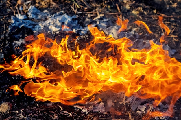 Fiammata di fuoco Struttura astratta della fiamma del fuoco della fiammata per lo sfondo del banner e strutturata