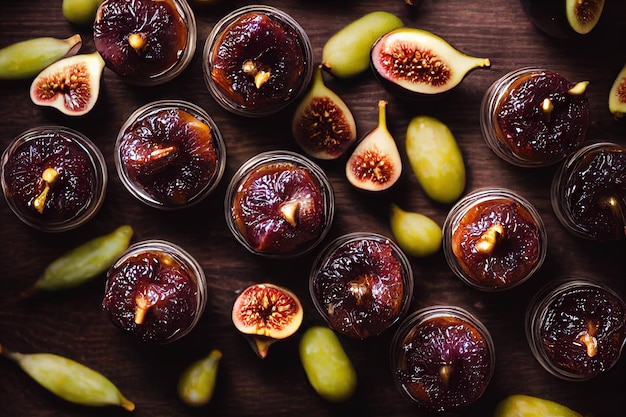 Fichi dolci maturi per marmellate dolci e confettura di fichi