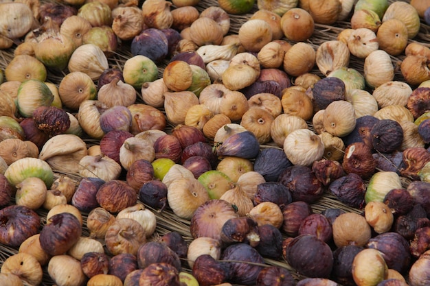 Fichi secchi. fichi secchi morbidi del marocco, taberrant