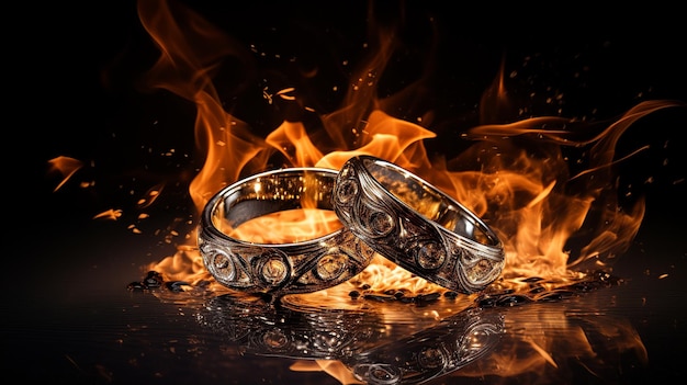 Fiery_Love_Wedding_Rings_Photograph