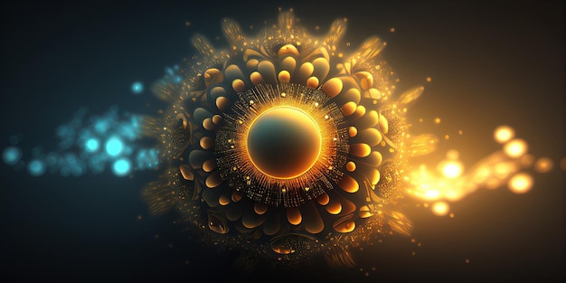 figura 3d di una medusa sfondo astratto luminoso IA generativa
