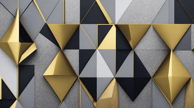 Figura geometrica di arte astratta grigio oro Arte alla moda sfondo