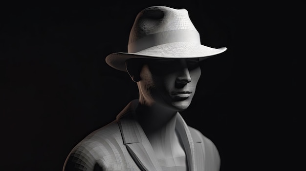 Figura Umana 3d Con Il Cappello