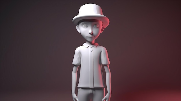 Figura Umana 3d Con Il Cappello