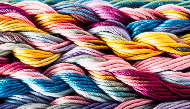 Filato per lavorare a maglia fili multicolori molto AI generativa