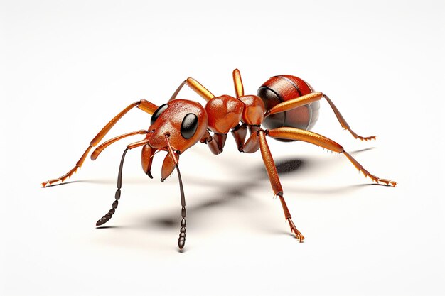 File di modellazione 3D della formica rossa formica realistica