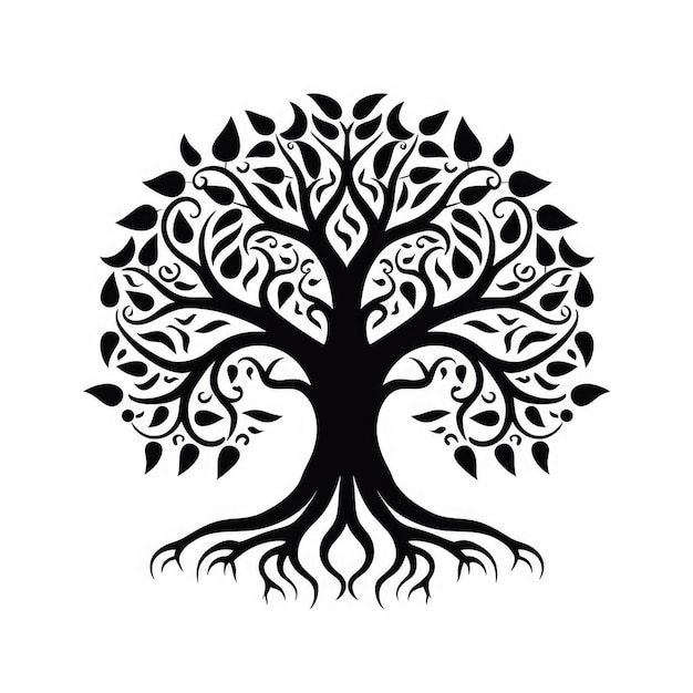 file vettoriale del logo dell'albero foto gratuita sfondo HD
