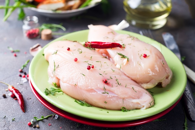 Filetto di pollo tagliato a crudo