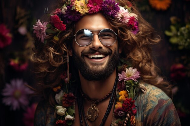 Filosofia hippie stile di vita sottocultura degli anni sessanta libertà amore pocifismo comunità spirituale Fai l'amore non la guerra viaggio hippie felicità gioia divertimento gioventù ribelle filosofia orientale autostop