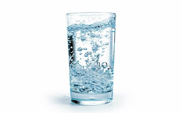 Filtri per l'acqua per uno stile di vita più sano su sfondo bianco